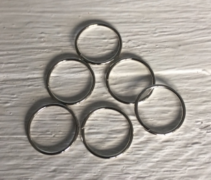 Jump Ring Nickel 14 x 1mm   +/- 50pcs