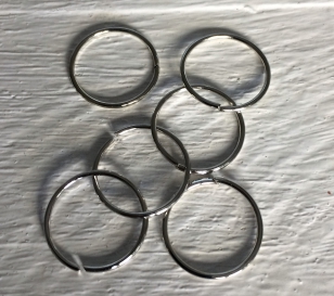 Jump Ring Nickel 16 x 1mm   +/- 50pcs