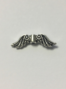 Metal Charm Angel Wing 23mm R40 30 pieces