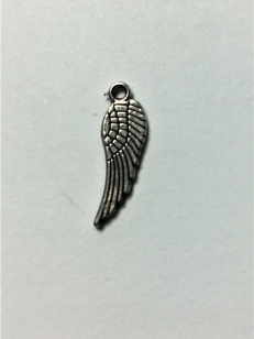 Metal Charm Angel Wing 17mm R40 30 pieces