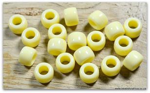 Crow Bead Acrylic Yellow Pastel 6 x 8mm  +/- 300pcs *500 gram packs available (+/ 2300 pieces)