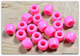 Crow Bead Acrylic Pink 6 x 8mm  +/- 300pcs *500 gram packs available (+/ 2300 pieces)