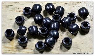 Crow Bead Acrylic Black 6 x 8mm  +/- 300pcs *500 gram packs available (+/ 2300 pieces)