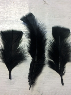 Feathers Black R35 20 Pieces, These are Lovely and Soft, Perfect for Crafts, Sizes Vary in pack 10-15cm