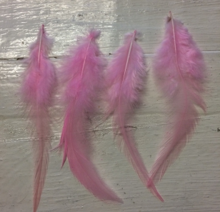 Feathers Light Pink R25 20 Pieces, These are Lovely and Small, Perfect for Crafts, Jewellery and Dream Catchers +/10cm