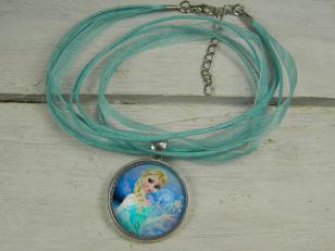 Frozen Pendant 1 on Ribbon Silk Cord R40 (Buy any 10, less 50%, Ribbons available in different colours)