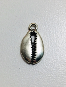 Metal Charm Silver Cowrie Shell 20mm R40 (16 pieces)