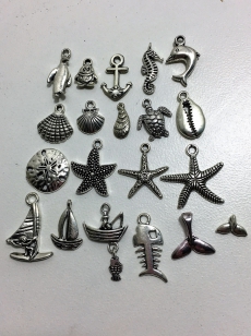 Metal Charm Sea Mix R45-A Lovely Selection of All our Sea Charms R60 (20 pieces)
