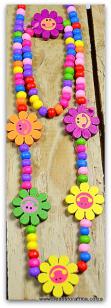 Kids Flower Smiley Necklace Bracelet Set