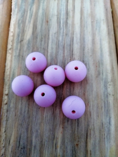 Silicone Round 15mm Light Pink R70 10 Pieces