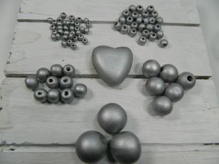 Wood Silver Mix (This is a display of All the Wood Silver Beads available)
