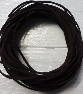 Suede Chocolate Brown 3mm R60 (10 meters)