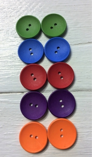 Wood Button Heart - A Colourful Selection of Buttons R25 (10 pieces)
