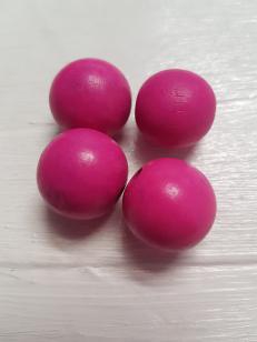 Wood Cerise Pink Round 25mm 20 pieces *100 piece packs available