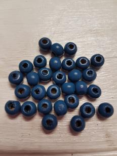 Wood Denim Blue Round +/ 446 pieces *Kilogram packs available