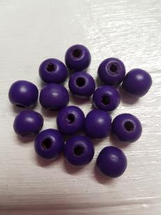 Wood Dark Purple Round 10mm +/ 300 pieces *Kilogram packs available