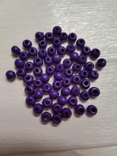 Wood Dark Purple Round 5mm +/ 700 piece *Wholesale Kilogram packs available