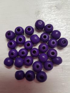 Wood Dark Purple Round 8mm +/ 500 pieces *Kilogram packs available