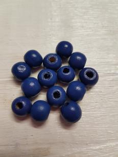 Wood Dark Royal Blue Round 12mm +/ 170 pieces *500 gram packs available
