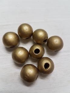 Wood Gold Round 16mm +/56 pieces *Kilogram packs available