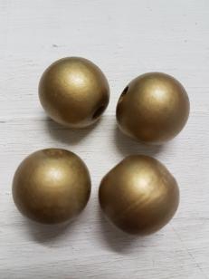 Wood Gold Round 25mm 20 pieces *100 piece packs available
