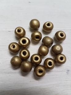 Wood Gold Round 8mm +/320 pieces *Kilogram packs available