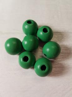 Wood Grass Green Round 16mm +/ 65 pieces *Kilogram packs available
