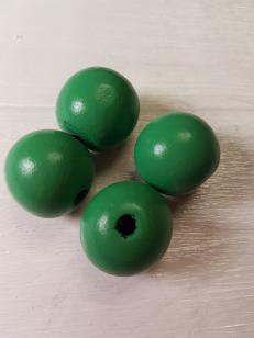 Wood Grass Green Round 23mm 23 pieces *Kilogram packs availalble