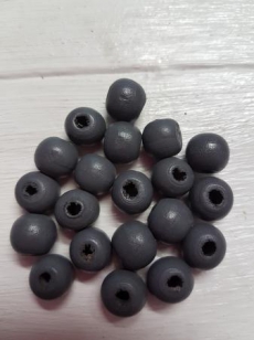 Wood Grey Round 12mm +/ 170 pieces *500 gram packs available on request