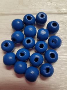 Wood Indigo Blue Round 12mm +/ 170 pieces *500 gram pack available on request