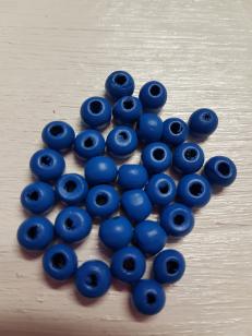 Wood Indigo Blue Round 6mm +/ 446 pieces *Kilogram packs available