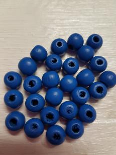 Wood Indigo Blue Round 8mm +/ 316 pieces *Kilogram packs available