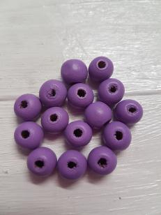 Wood Lavender Purple Round 12mm +/ 170 pieces *Kilogram packs available