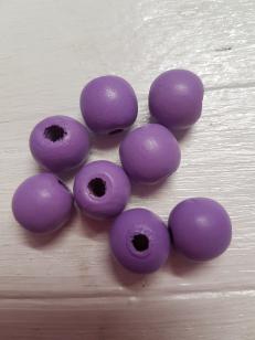 Wood Lavender Purple Round 14mm +/ 90 pieces *Kilogram packs available