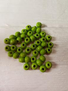 Wood Lime Green Round 5mm +/ 700 pieces *Kilogram packs available
