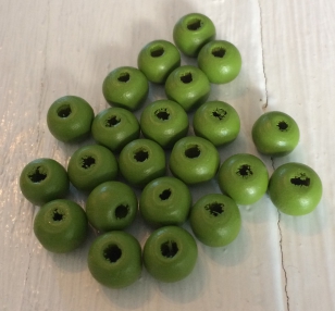 Wood Lime Green Round 8mm +/ 500 pieces, 500 Gram packs available