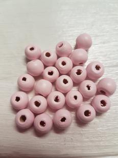 Wood Light Pink Round 10mm +/ 300 pieces *Kilogram packs available