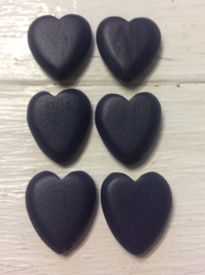 Wood Navy Heart Hole Through 25mm R30 6 Pieces, These hearts are perfect for in between Bracelets and Necklaces or for making your own Earrings.