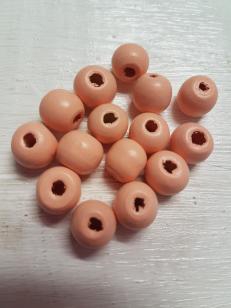 Wood Peach Round 12mm 100 grams +/ 180 pieces *500 gram packs available