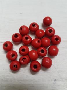 Wood Red round 10mm +/ 300 pieces *500 Gram Packs Available R100 (Enquire within)
