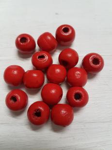 Wood Red Round 12mm +/ 170 pieces *500 Gram Packs Available R100 (Enquire within)