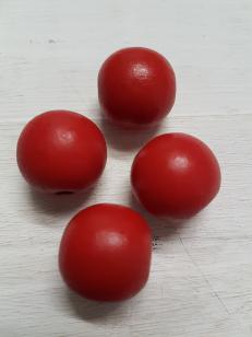 Wood Red Round 25mm 20 pieces *100 Piece Packs Available R125 (Enquire within)