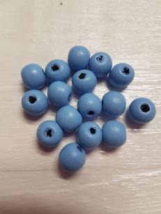 Wood Sky Blue Round 12mm +/ 170 pieces *500 gram packs available on request