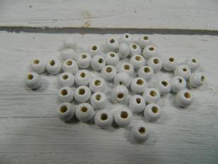 Wood Round White 6mm 50 grams