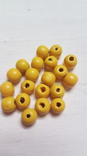 Wood Yellow 10mm +/ 300 pieces *500 gram packs available