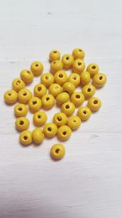 Wood Yellow 5mm +/ 650 pieces *Wholesale Kilogram packs available